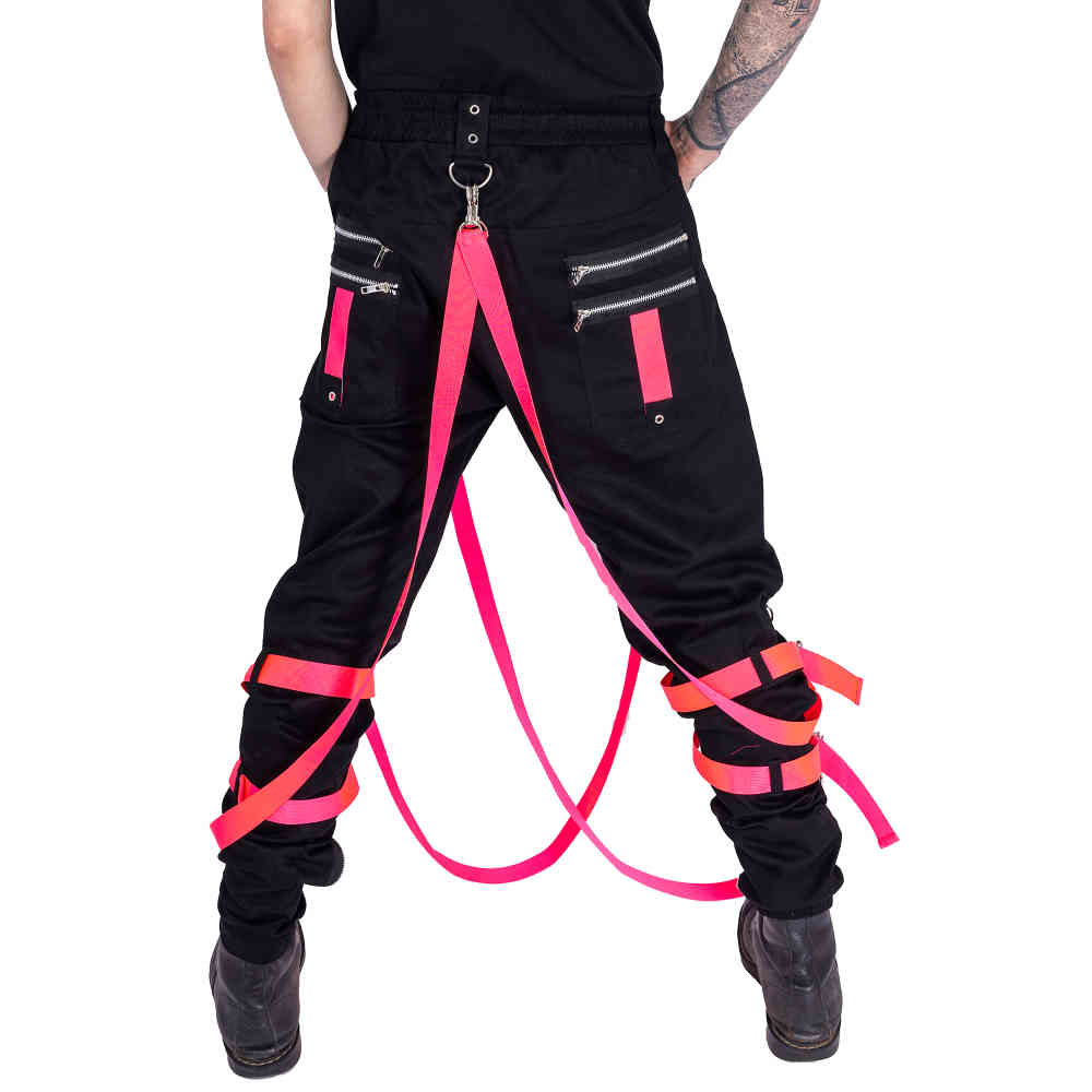 Poizen Industries - LUCID Hose gerades bein - Schwarz/Rosa